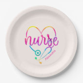 Nurse Stethoscoop Papieren Bordje (Voorkant)