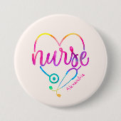 Nurse Stethoscoop Ronde Button 7,6 Cm (Voorkant)