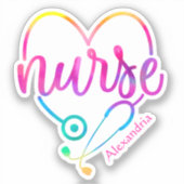 Nurse Stethoscoop Sticker (Voorkant)