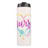 Nurse Stethoscoop Thermosbeker (Voorkant)