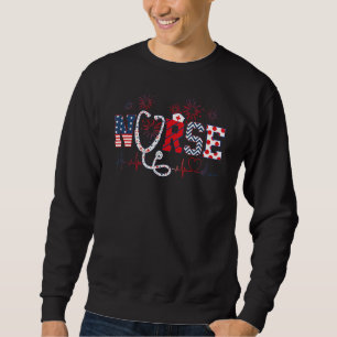 Nurse Stethoscope American Flag Patriotic Usa 4de Trui