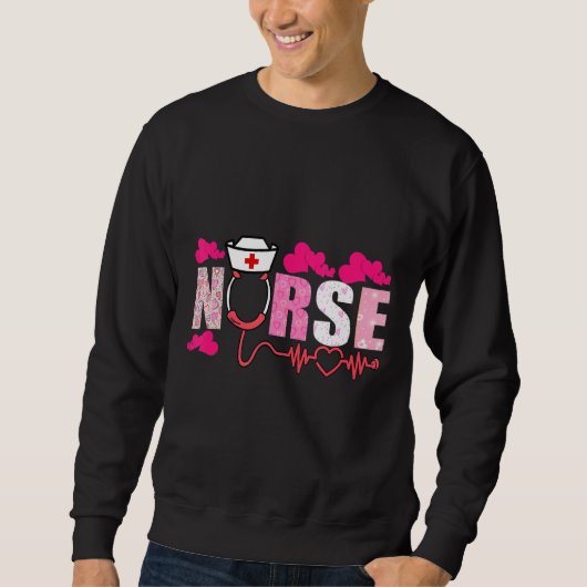 Nurse Stethoscope Cute Love Trui (Voorkant)