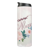 Nurse Stethoscope Floral Appreciation Design Thermosbeker (Geroteerd rechts)