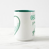 Nurse Stethoscope Heart Green Coffee Fun Mok (Midden)