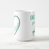 Nurse Stethoscope Heart Green Coffee Fun Valentijn Koffiemok (Center)