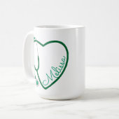 Nurse Stethoscope Heart Green Coffee Fun Valentijn Koffiemok (Voorkant links)