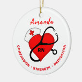 Nurse Stethoscope Heart Nurse Pet Ornament (Links)