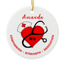 Nurse Stethoscope Heart Nurse Pet Ornament