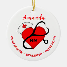 Nurse Stethoscope Heart Nurse Pet Ornament