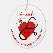 Nurse Stethoscope Heart Nurse Pet Ornament (Links)