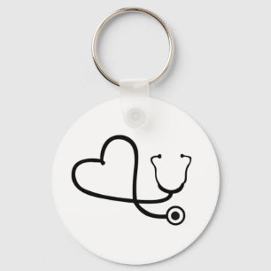Nurse Stethoscope Heart Sleutelhanger