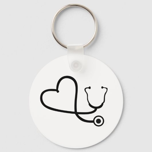 Nurse Stethoscope Heart Sleutelhanger (Voorkant)