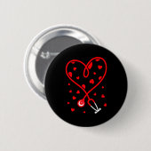 Nurse Stethoscope Heart Valentine's Day Nursing  Ronde Button 5,7 Cm (Voorkant /achterkant)
