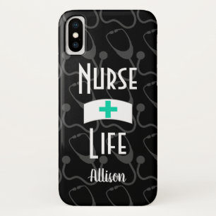 Nurse Stethoscope Medical Pattern Personalized Case-Mate iPhone Case