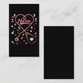 Nurse Stethoscope Nursing Love Medical RN Visitekaartje (Voorkant / Achterkant)