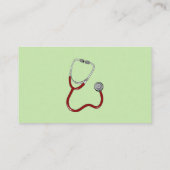 Nurse Stethoscope Scrubs Green Visitekaartje (Achterkant)