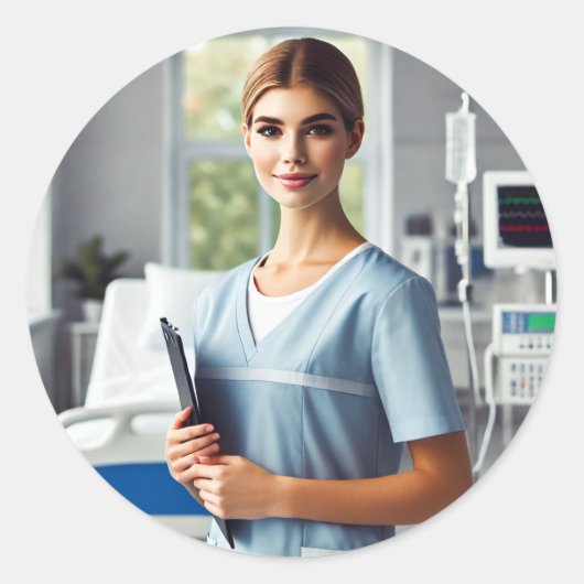 Nurse Stickers verjaardag (Voorkant)