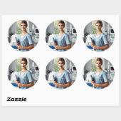 Nurse Stickers verjaardag (Vel)