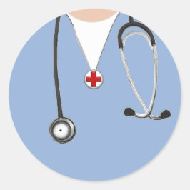 Nurse strubs ronde sticker