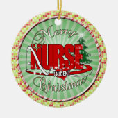 NURSE STUDENT CHRISTMAS KERAMISCH ORNAMENT (Voorkant)