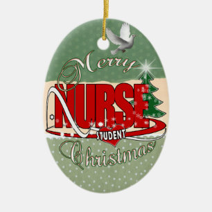 NURSE STUDENT CHRISTMAS KERAMISCH ORNAMENT