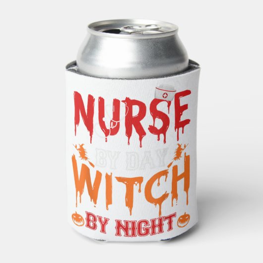 Nurse Sugar Skull Stethoscoop Medical Halloween Co Blikjeskoeler (Blikje Voorkant)