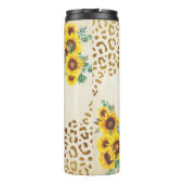 Nurse Sunflower Leopard Print Heart Thermosbeker (Achterkant)