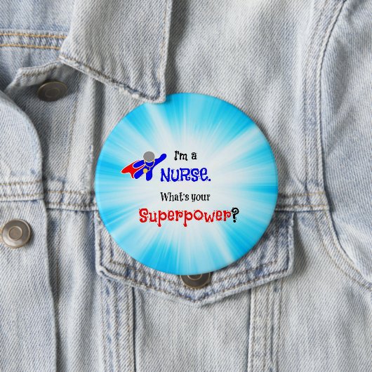 Nurse Superheld Ronde Button 4,0 Cm (In situ)