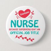 Nurse superheld Standard, 2¼ inch Ronde Button (Voorkant)