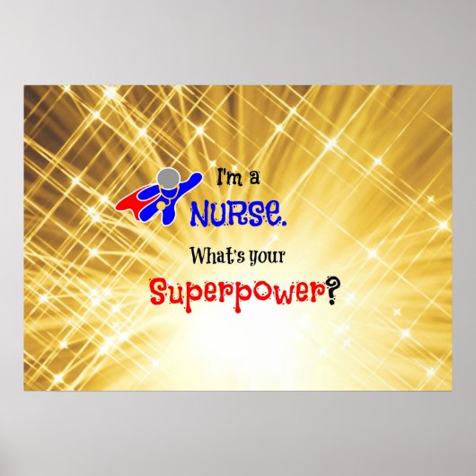 Nurse Superhero Poster (Voorkant)