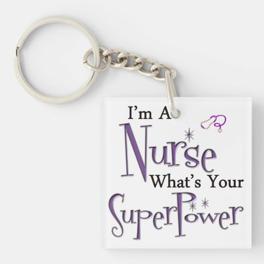 Nurse Superpower Sleutelhanger (voorkant)