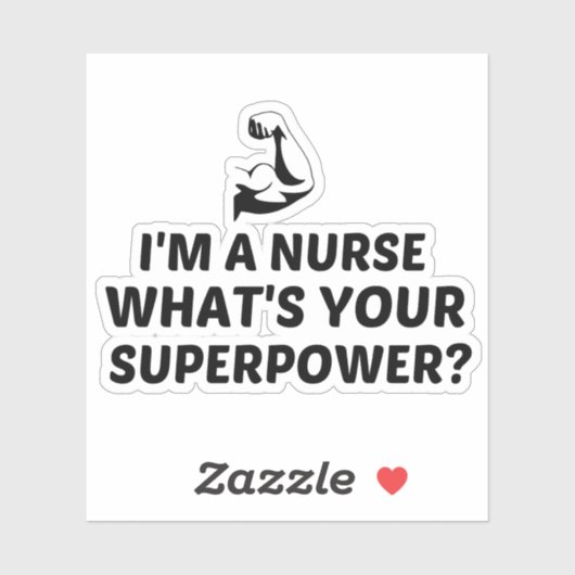 NURSE SUPERPOWER STICKER (Vel)