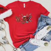 NURSE T-shirt met rendieren en kerstverlichting