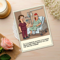 Nurse Talking To Chicken Head Patient Get Well