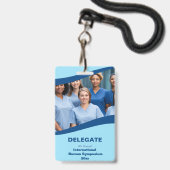 Nurse Technician Caregiver Medical Conference Badge (Front with Lanyard)