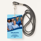Nurse Technician Caregiver Medical Conference Badge (Voorkant met draagriem)
