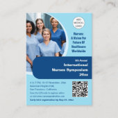 Nurse Technician Caregiver Medical Conference Visitekaartje (Voorkant)