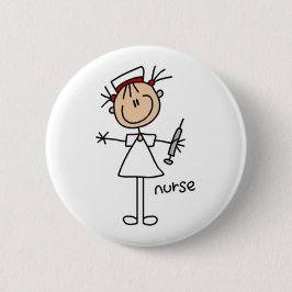 Nurse tekenafbeelding ronde button 5,7 cm