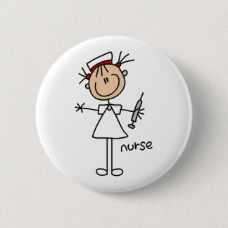 Nurse tekenafbeelding ronde button 5,7 cm