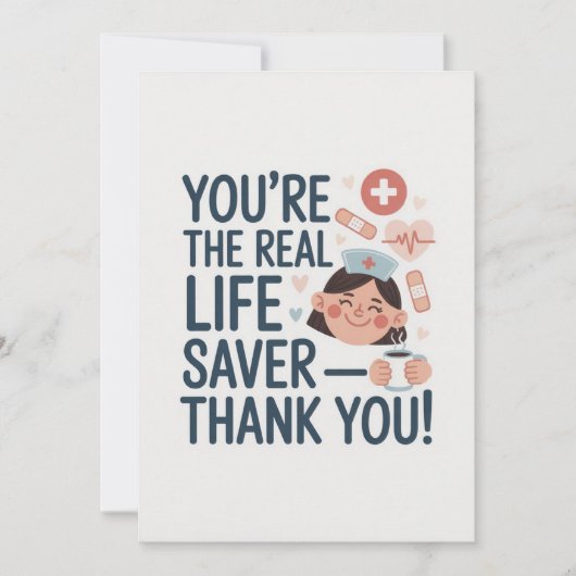 Nurse Thank You Card Bedankkaart (Voorkant)