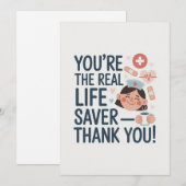 Nurse Thank You Card Bedankkaart (Voorkant / Achterkant)