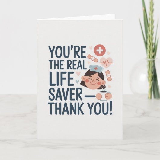 Nurse Thank You Card Kaart (Voorkant)