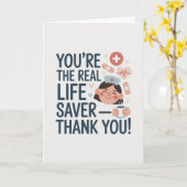 Nurse Thank You Card Kaart (Gele Bloem)