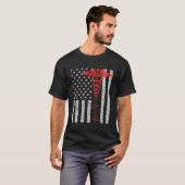 Nurse Thin Red Line Caduceus Amerikaanse vlag T-shirt (Voorkant volledig)
