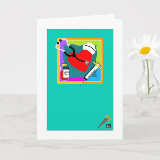 Nurse Tools Get Well-kaart Kaart (Kleine Plant)