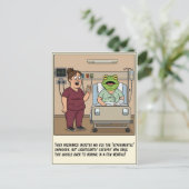 Nurse Treats Patient With Frog Head Get Well Briefkaart (Staand voorkant)