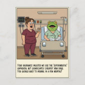 Nurse Treats Patient With Frog Head Get Well Briefkaart (Voorkant)