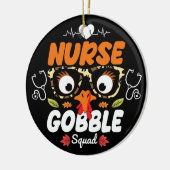 Nurse Turkey Gobble Squad Thanksgiving Nursing Keramisch Ornament (Links)