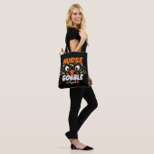 Nurse Turkey Gobble Squad Thanksgiving Nursing Tote Bag (Op model)