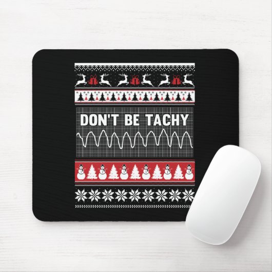 Nurse Ugly Christmas Sweater - Don't Be Tachy Long Muismat (Met muis)